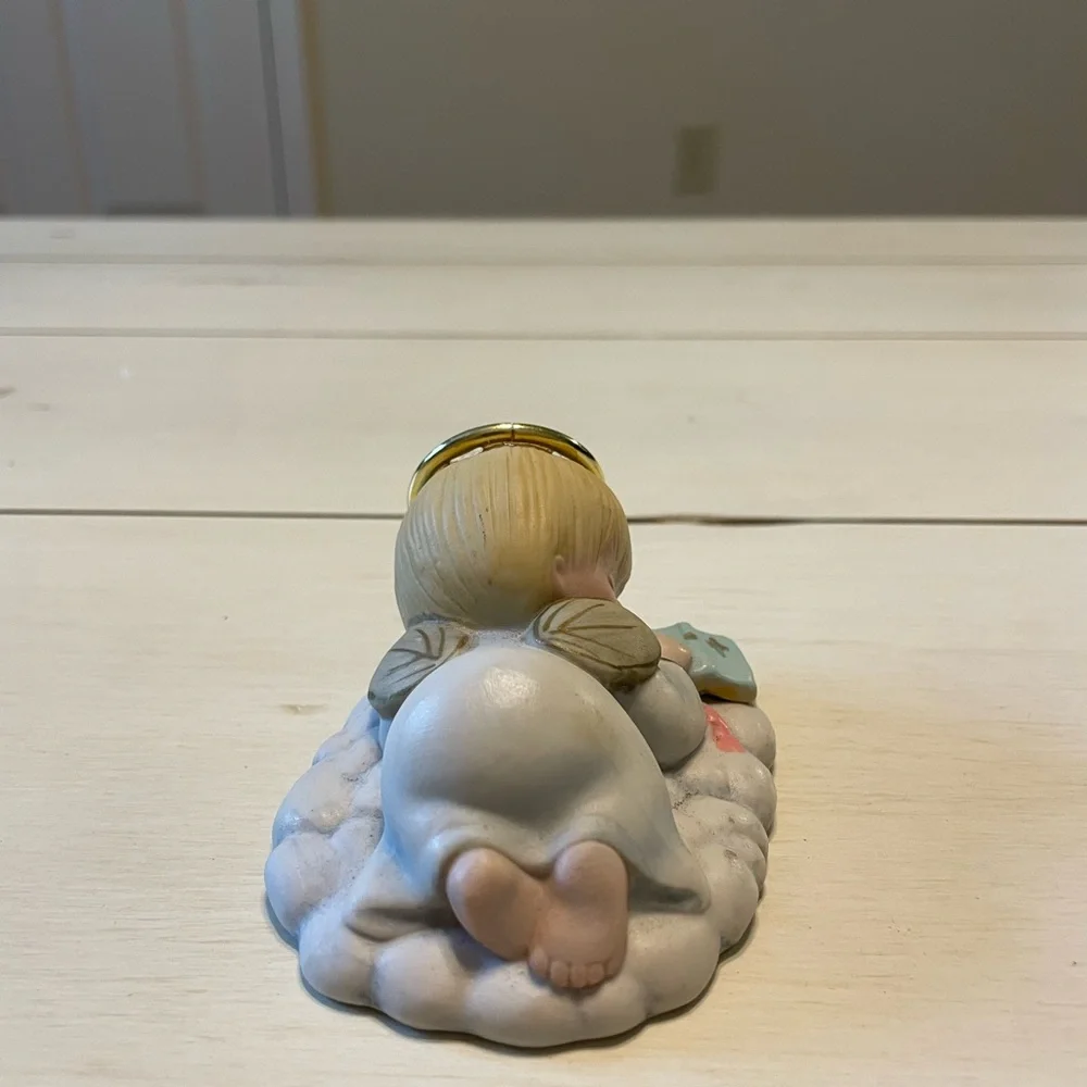 Vintage Porcelain Angel/Girl Figurine Set - With Gold  Accents (set of 3)